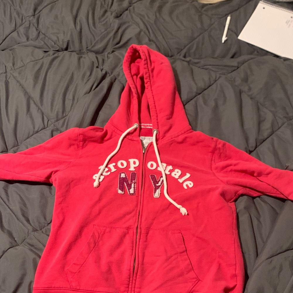 Aeropostale Kids Red Zip-Up Hoodie
